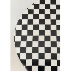 Table d appoint Domero Chess noir blanc Ø25cm