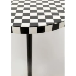 Table d appoint Domero Chess noir blanc Ø25cm