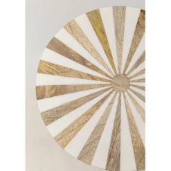 Table d appoint Domero Cirque laiton blanc Ø25cm