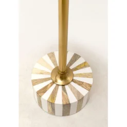 Table d appoint Domero Cirque laiton blanc Ø25cm