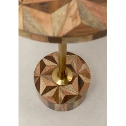 Table d appoint Domero Geo laiton Ø25cm