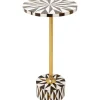 Table d appoint Domero Star noir blanc Ø25cm