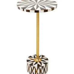 Table d appoint Domero Star noir blanc Ø25cm