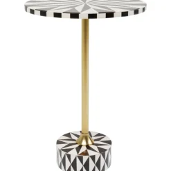 Table d appoint Domero Star noir blanc Ø40cm