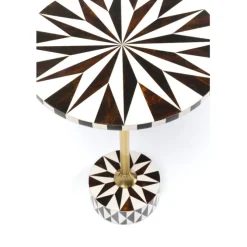 Table d appoint Domero Star noir blanc Ø40cm