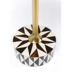 Table d appoint Domero Star noir blanc Ø40cm