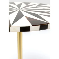 Table d appoint Domero Star noir blanc Ø40cm