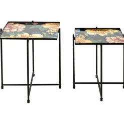Table d appoint Flowers Garden carré (2/set)