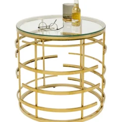 Table d appoint Jupiter doré Ø55cm