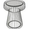Table d appoint Lisboa noir Ø38cm