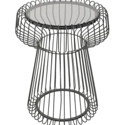 Table d appoint Lisboa noir Ø38cm