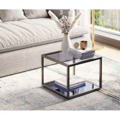 Table d appoint Quadro noir 50x50cm