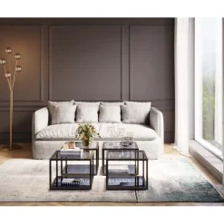 Table d appoint Quadro noir 50x50cm