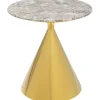 Table d appoint Rita doré Ø50cm
