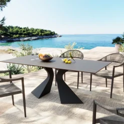 Table Gloria Ceramic noir 180x90cm