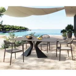 Table Gloria Ceramic noir 180x90cm
