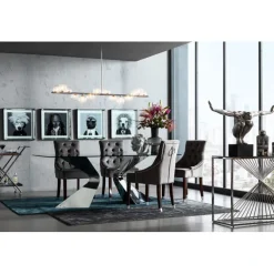 Table Gloria chrome 200x100cm