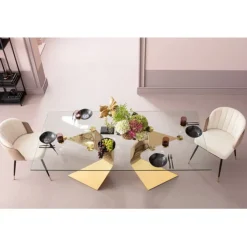 Table Gloria Gold 200x100cm
