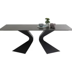 Table Gloria noir ceramique 200x100