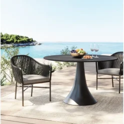 Table Grande Possibilita noir Ø110cm