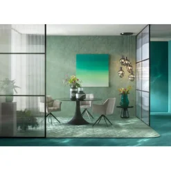 Table Grande Possibilita noir bubble Ø150cm