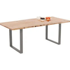 Table Harmony acier brut 160x80cm