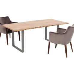 Table Harmony acier brut 180x90cm
