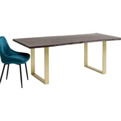 Table Harmony foncé acier brut 200x100