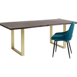 Table Harmony foncé acier brut 200x100