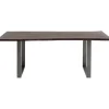 Table Harmony foncé acier brut 160x80