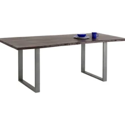 Table Harmony foncé acier brut 160x80