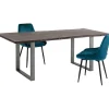 Table Harmony foncé acier brut 180x90