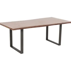 Table Harmony foncé acier brut 180x90