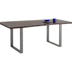 Table Harmony foncé acier brut 180x90