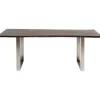 Table Harmony foncé-chromé 160x80cm