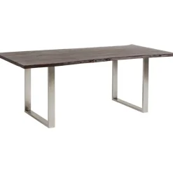 Table Harmony foncé-chromé 160x80cm