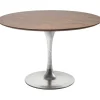 Table Invitation set noyer - zinc Ø120cm