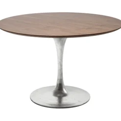 Table Invitation set noyer - zinc Ø120cm