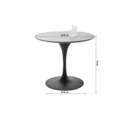 Table Invitation Set noyer noir Ø90cm