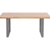 Table Jackie chêne-acier brut 160x80