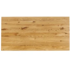 Table Jackie chêne-acier brut 160x80