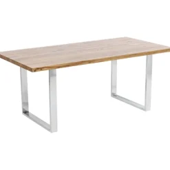 Table Jackie chêne-chromé 160x80