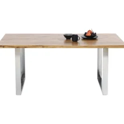 Table Jackie chêne-chromé 160x80