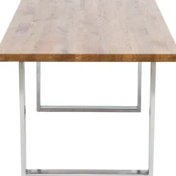 Table Jackie chêne-chromé 160x80