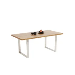 Table Jackie chêne-chromé 160x80