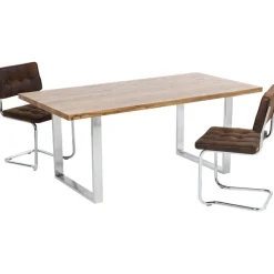 Table Jackie chêne-chromé 160x80