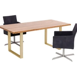 Table Jackie chêne-laiton 160x80