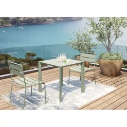 Table Jardin vert menthe 80x80cm