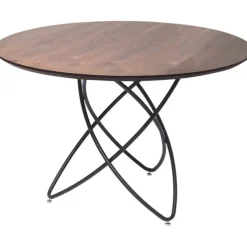 Table Molekular noir noyer Ø120cm