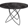 Table Molekular noir -verre look marbre Ø120cm